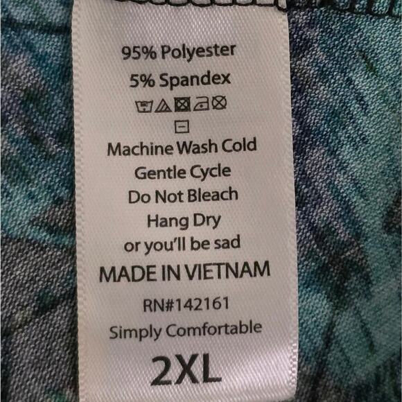 LuLaRoe Nicole Teal Midi Dress Aztec Print Scoop Neck 3/4 Sleeve Casual - Picture 6 of 7